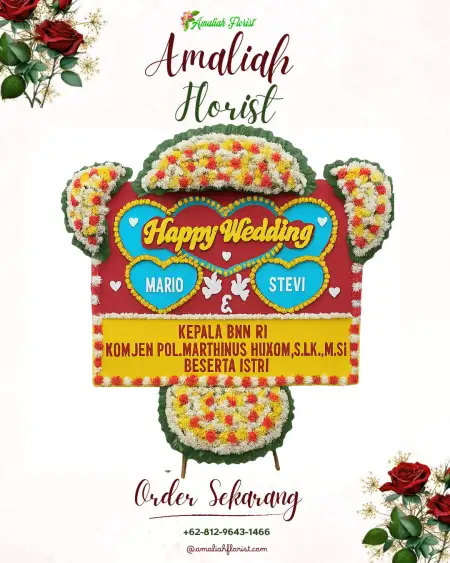 Papan Bunga Pernikahan Ceper